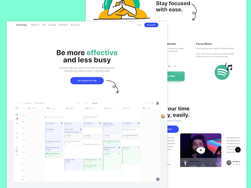 Cover image for SaaS landing page (Aerotime)