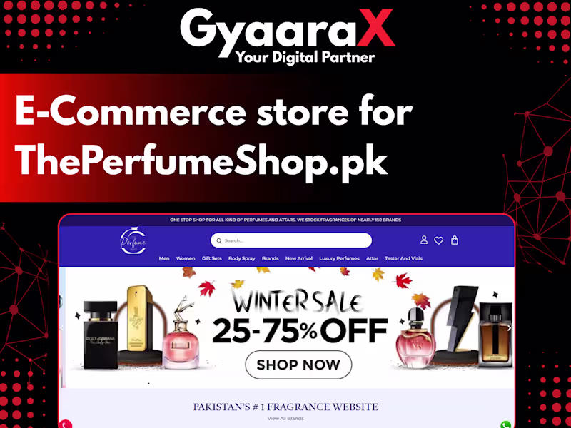 Cover image for Full-Stack Development of ThePerfumeShop.pk E-Commerce Store