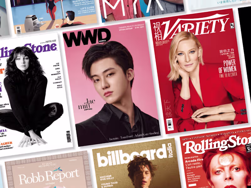 Cover image for Variety, Rolling Stone, The Hollywood Reporter +  Placements.