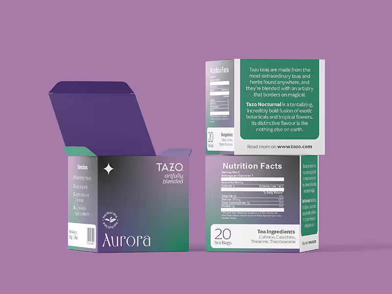 Cover image for Tazo Tea Packaging — College Assignment