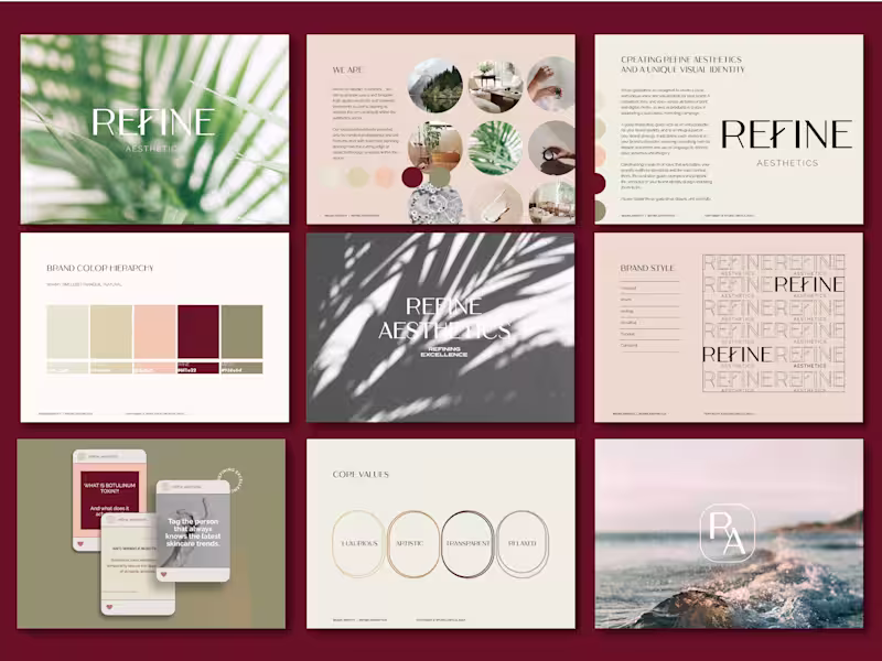 Cover image for Refine Aesthetics Brand Identity Kit