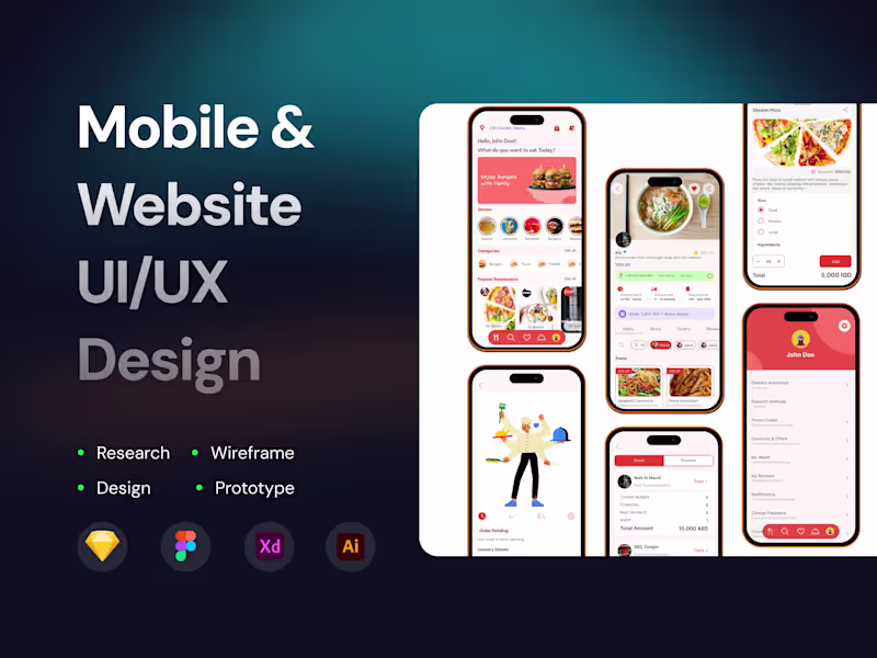 Cover image for UI/UX Design of Mobile App