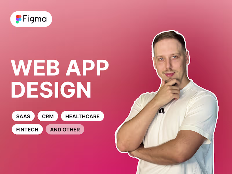 Cover image for UI/UX design for web app in Figma | SaaS, Healthcare, Crypto