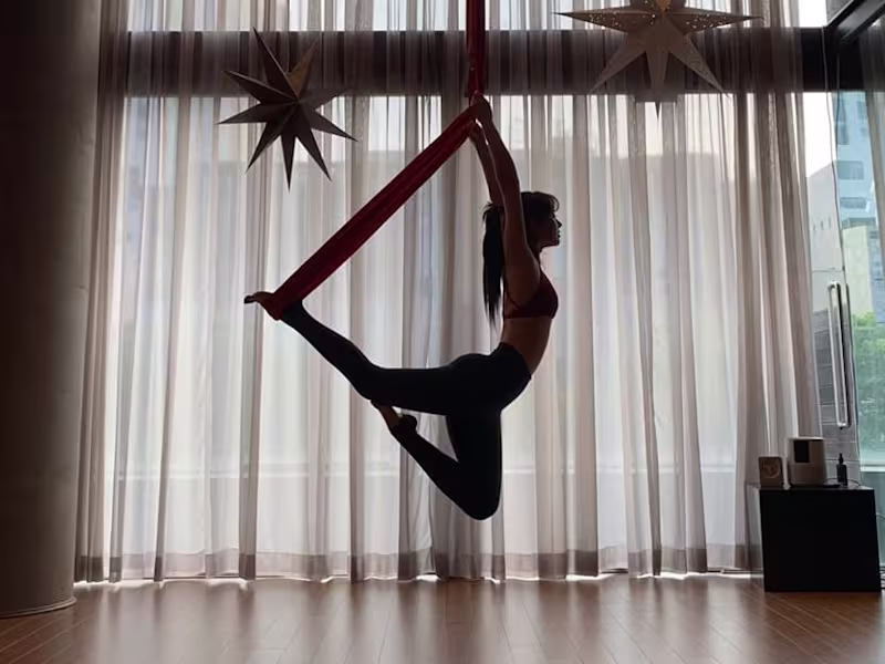 Cover image for Mock blog post: flying yoga