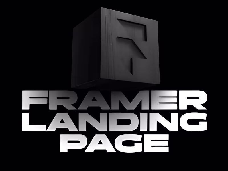 Cover image for Captivating Framer Landing Page✨