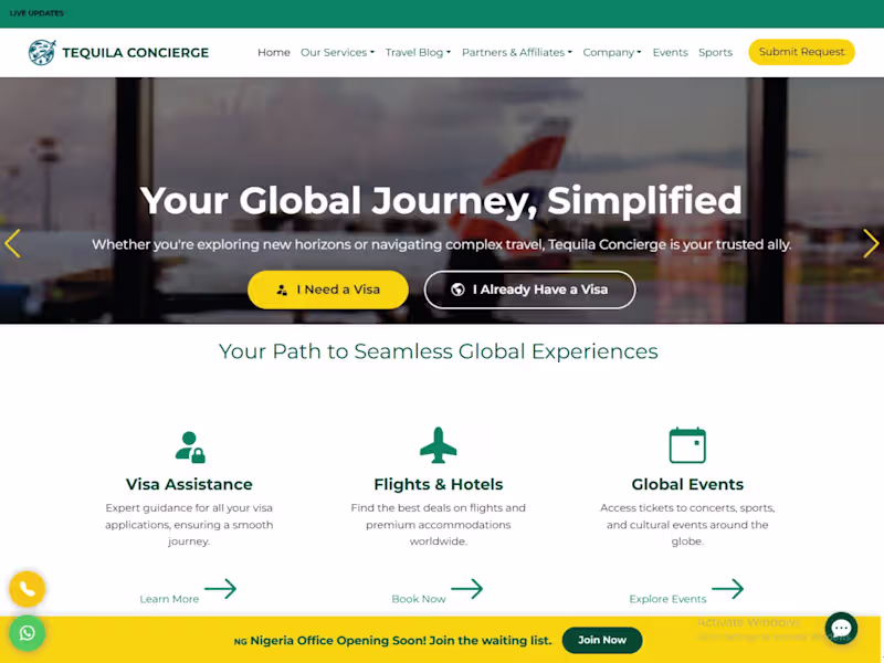 Cover image for Tequila Concierge | Your Global Travel & Events Ally