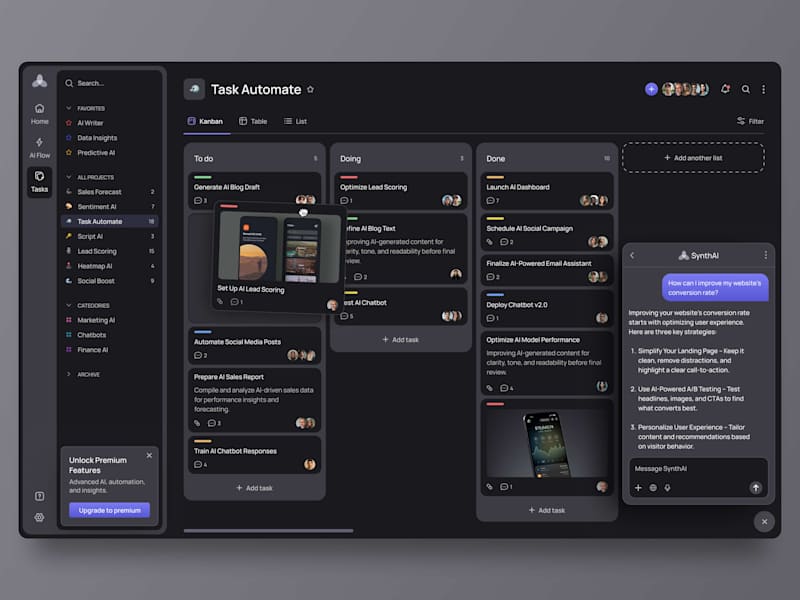 Cover image for AI SaaS Dashboard