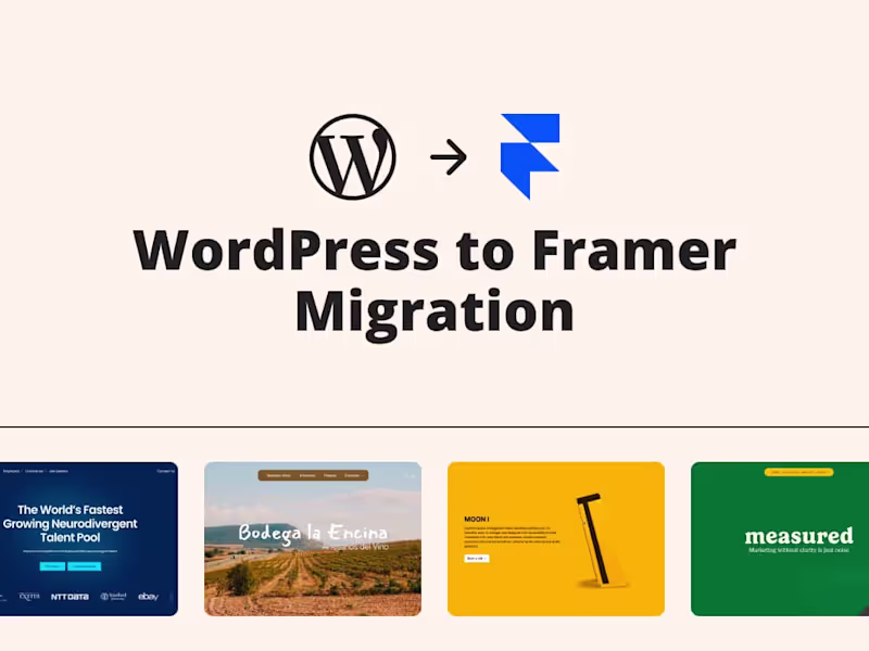 Cover image for WordPress to Framer migration