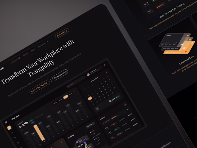 Cover image for Finance SaaS Landing Page— Designed