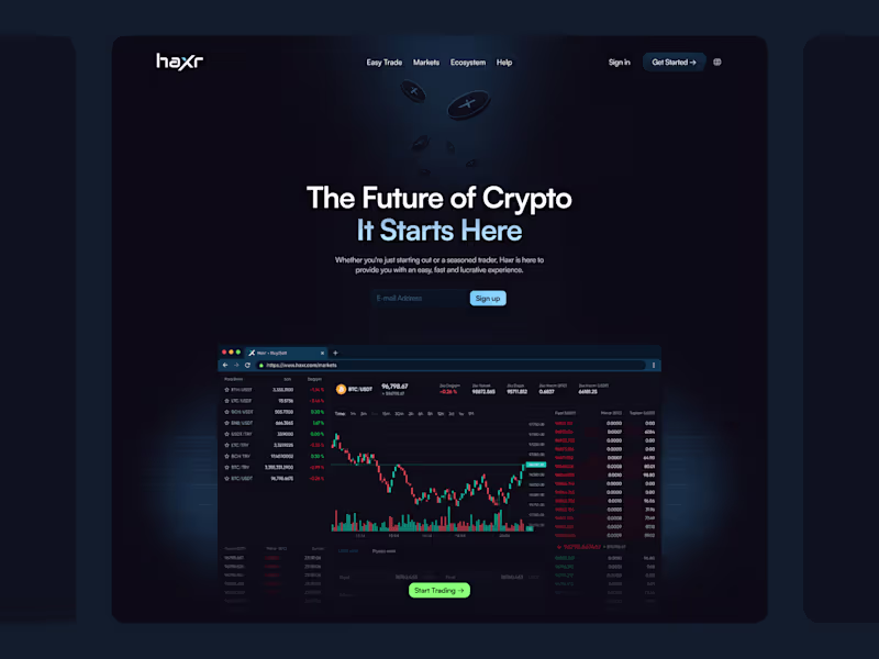 Cover image for Haxr - Dark Theme UI/UX Design