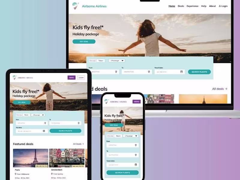 Cover image for Figma - Airline UI Case Study