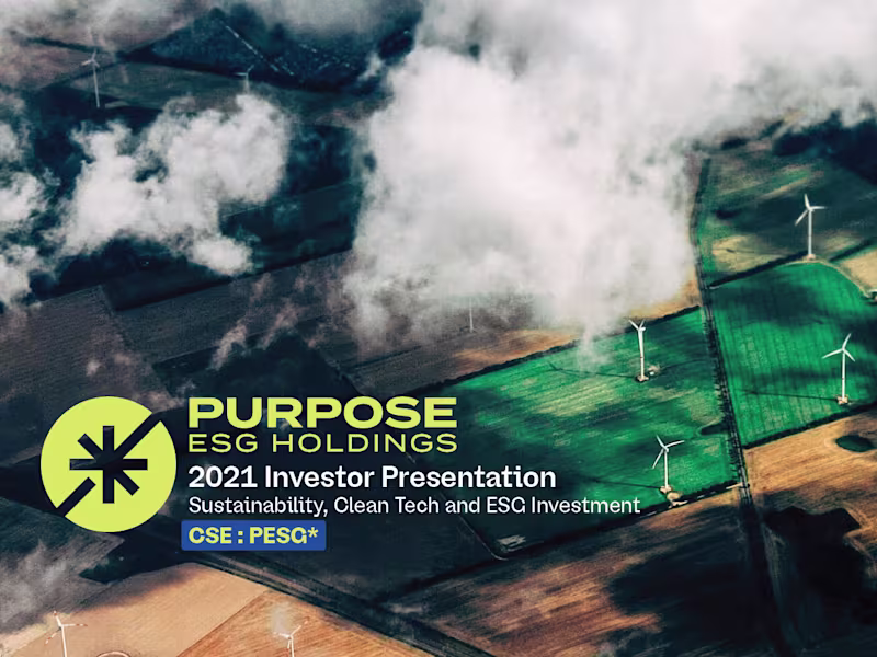 Cover image for Purpose | Investor Presentation