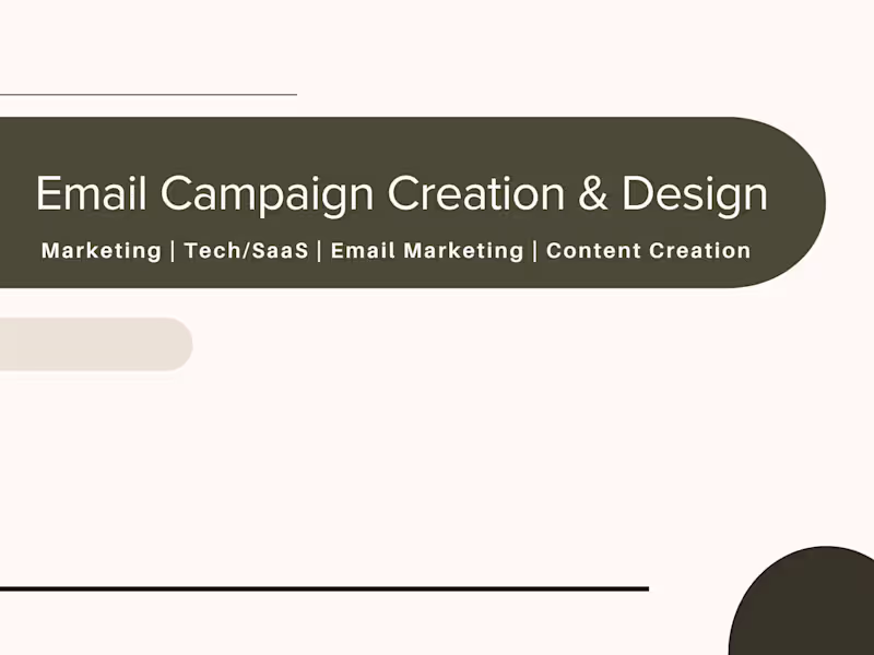 Cover image for A recent email campaign project - a partnership launch and a...