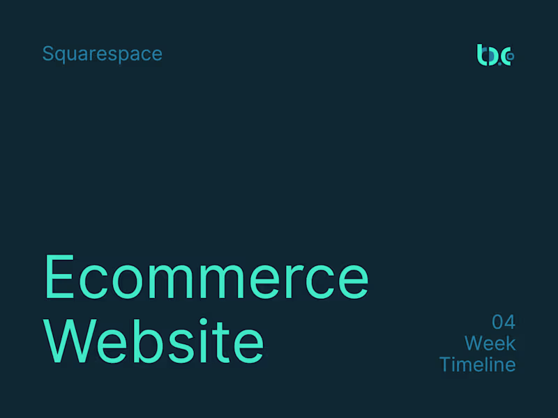 Cover image for Squarespace eCommerce Website