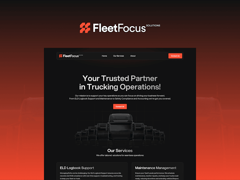 Cover image for Fleet Focus Solutions - Framer Website