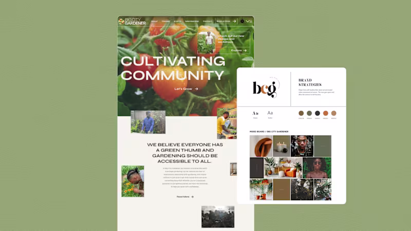 Cover image for Big City Gardener Brand ID & Web Redesign