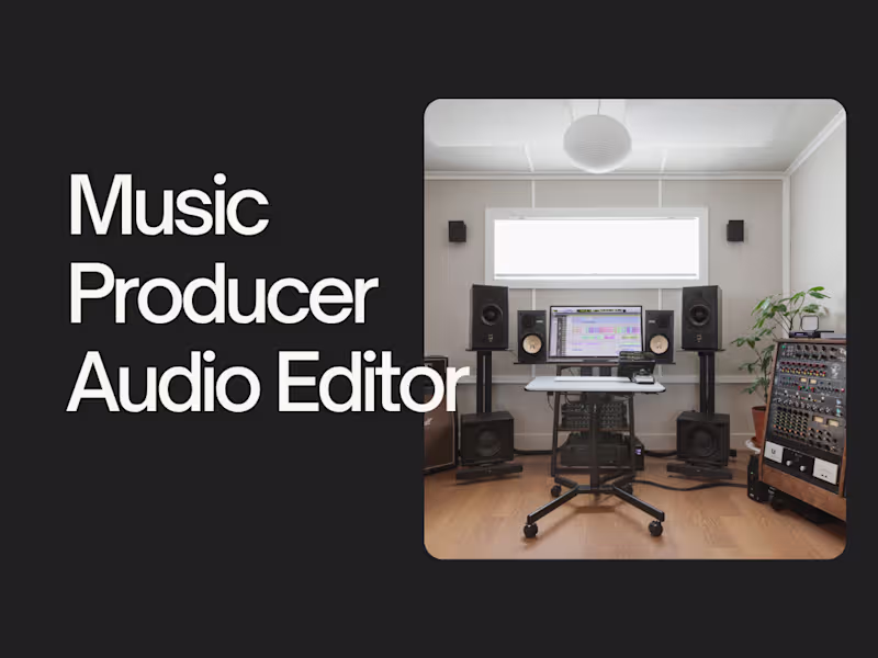 Cover image for Music Producer | Audio Editor, Mix & Master