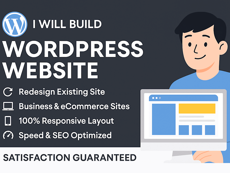 Cover image for I will build WordPress website redesign WordPress website 