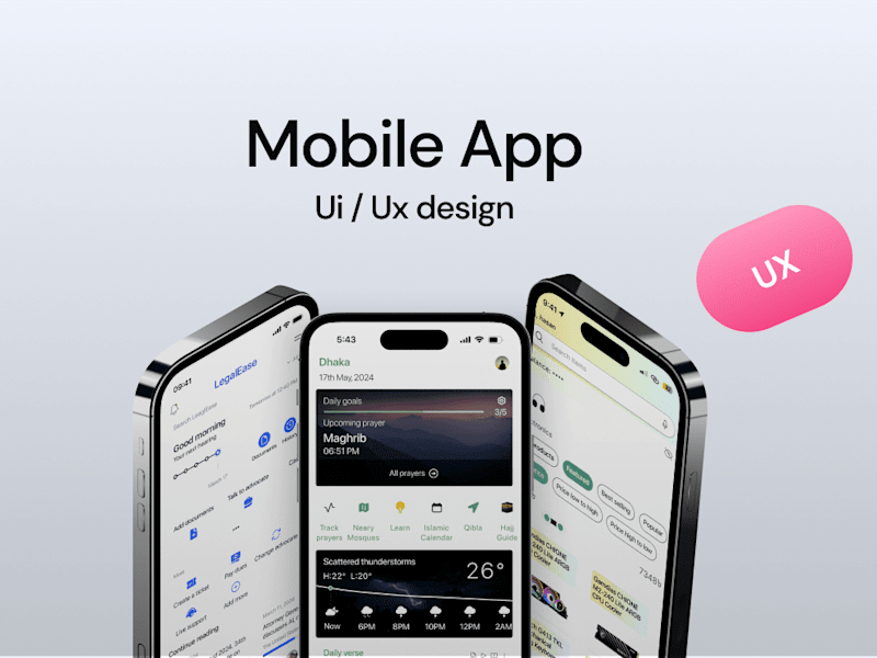 Cover image for I will design outstanding mobile UI for your business app