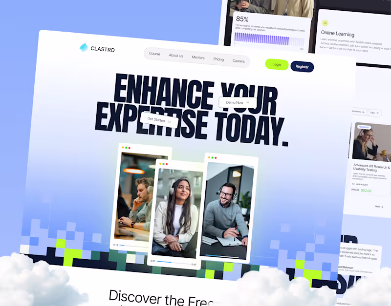 Cover image for Clastro - Course Learning Education - Website Design