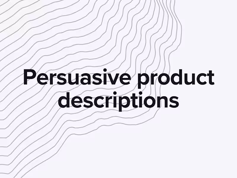 Cover image for Persuasive product descriptions