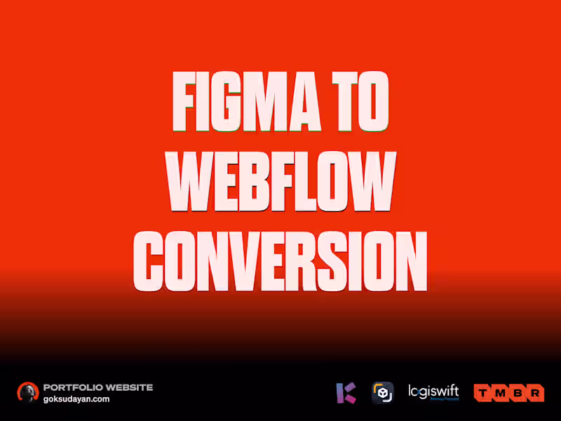 Cover image for Figma to Webflow Conversion