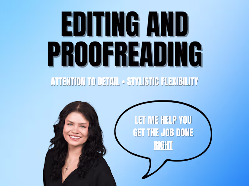 Cover image for Professional Editing and Proofreading Services