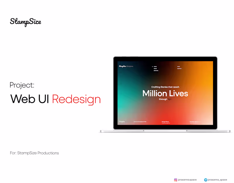 Cover image for StampSize Productions | Web UI Re-Design