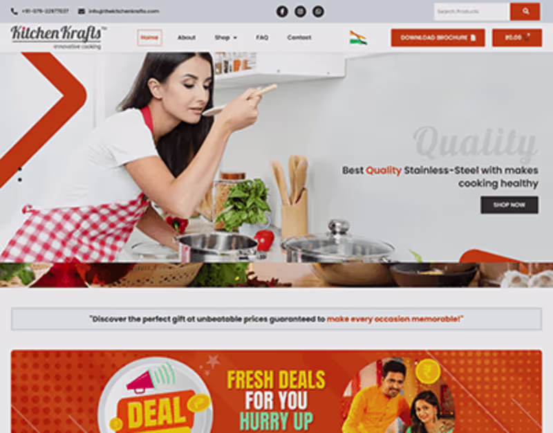 Cover image for Kitchen Krafts Ecommerce WordPress Website Design