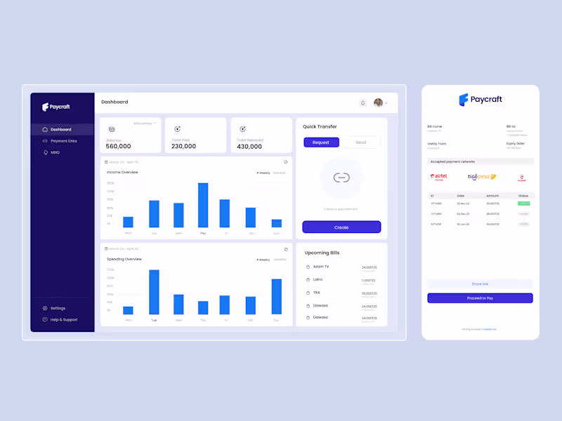 Cover image for Fintech webapp design