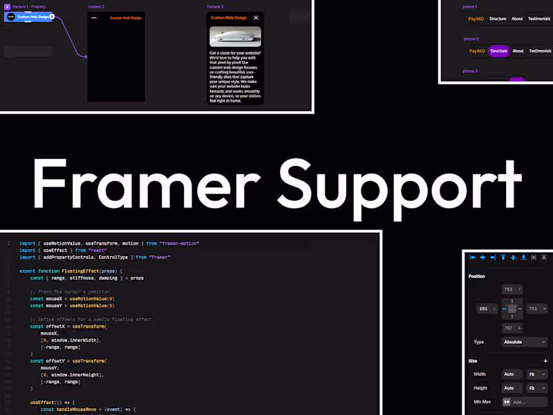 Cover image for Website Made Simple | Framer Fixes and Customizations