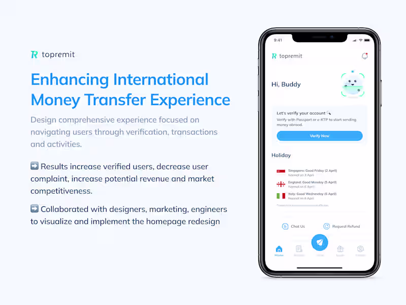 Cover image for Enhancing International Money Transfer Experience
