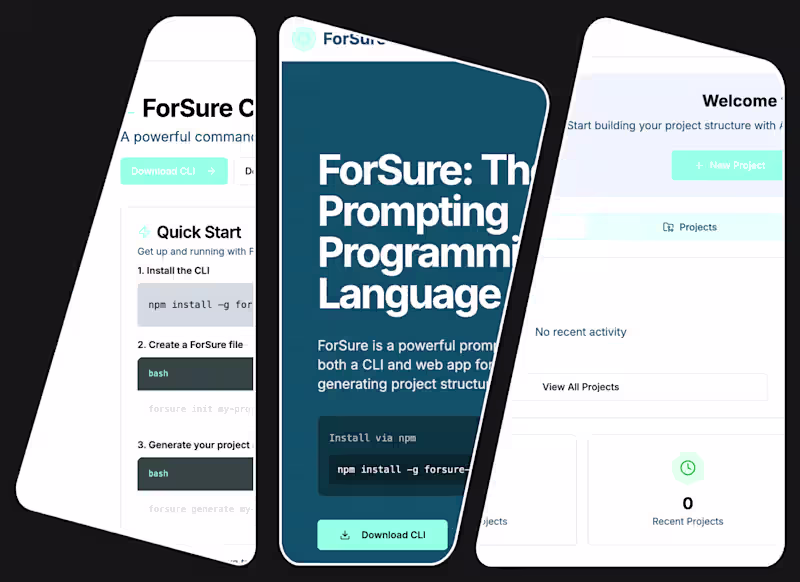 Cover image for ForSure | Neural Network-Powered Project Structure Generator