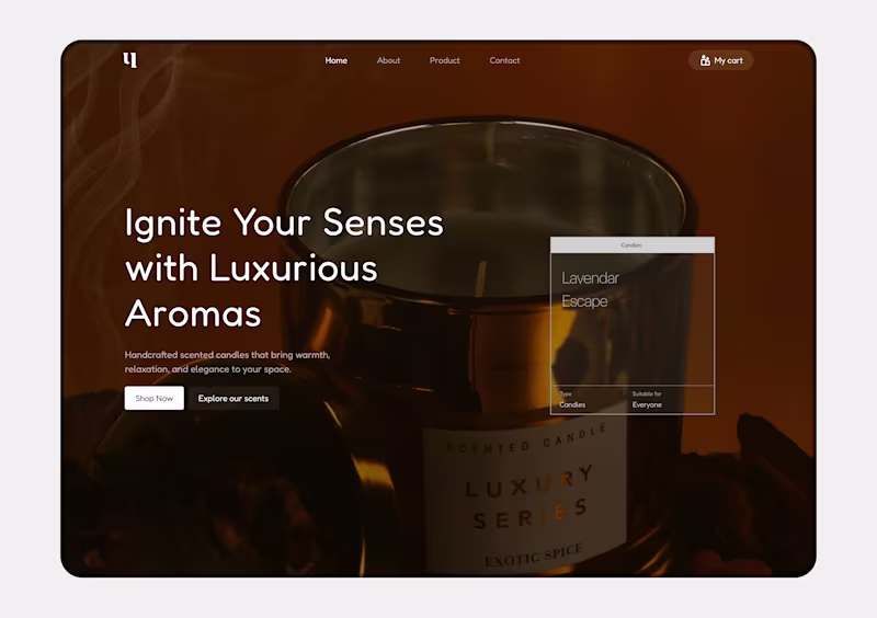 Cover image for Scented Candle Booking Website Design