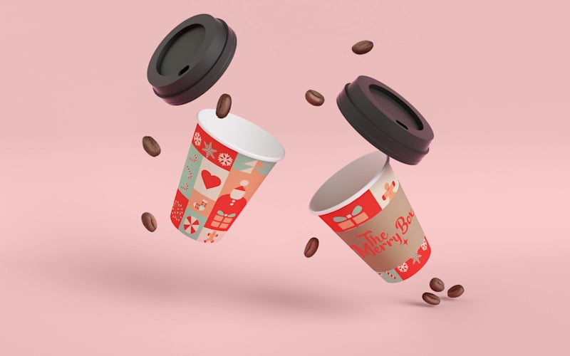 Cover image for Christmas Cheer in a Cup: The Merry Box Coffee Cup Packaging
