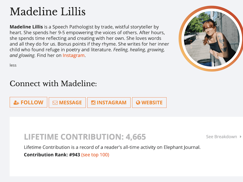 Cover image for Madeline Lillis | elephant journal