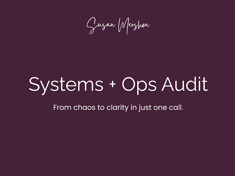 Cover image for Systems + Ops Audit