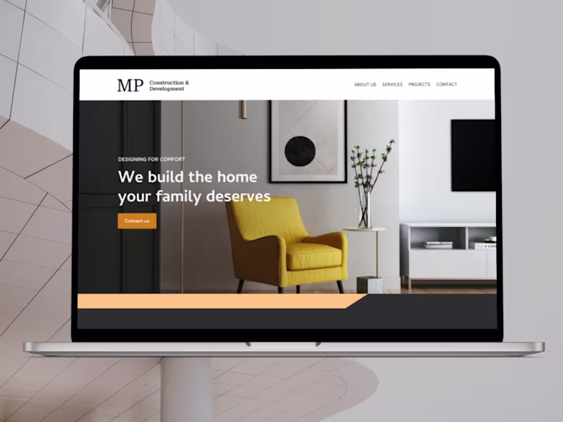 Cover image for Web Design for MP Construction and Development