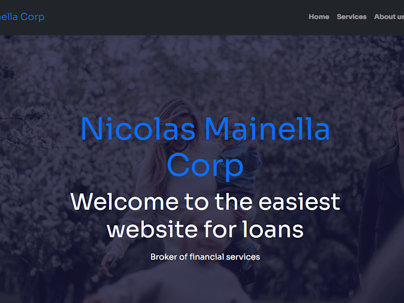 Cover image for Loans company website