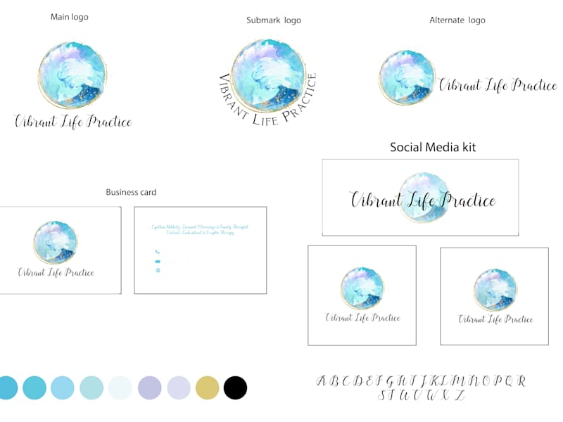 Cover image for watercolor signature logo brand kit
