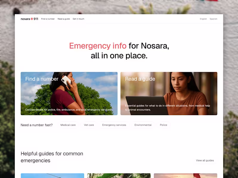 Cover image for Nosara911 — A Mobile-First Emergency Information Directory