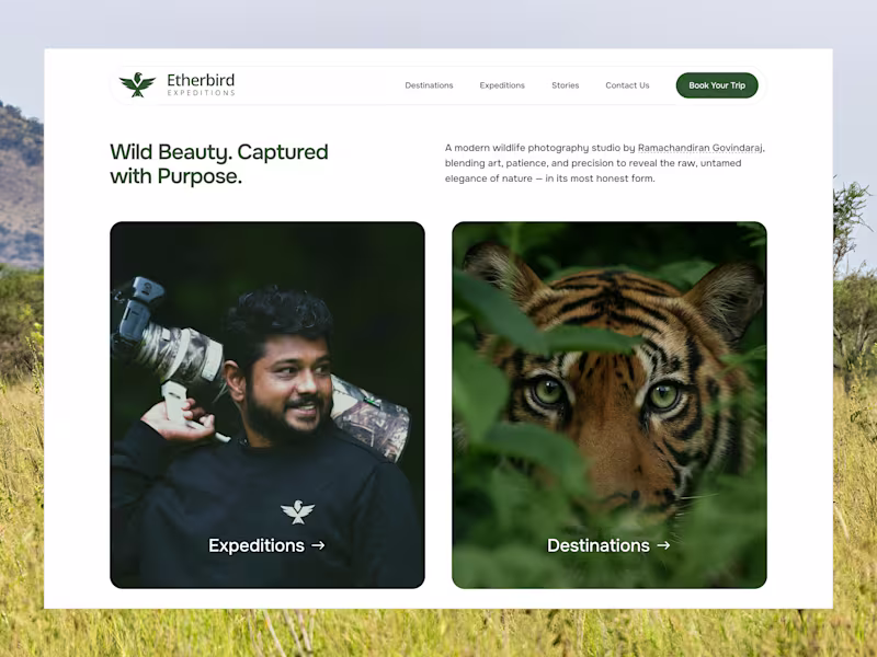 Cover image for Etherbird Expeditions Website