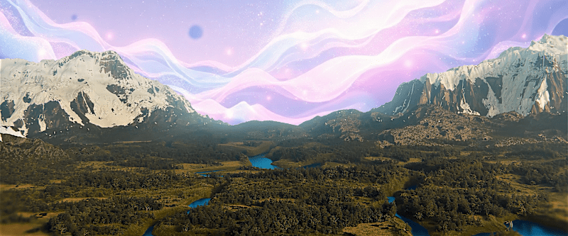 Cover image for 3d realistic mountain forest & logo animation