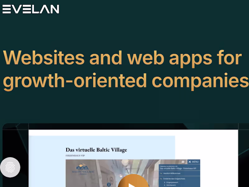 Cover image for Flexible Business-Websites & B2B-Webapps für Wachstum- Evelan