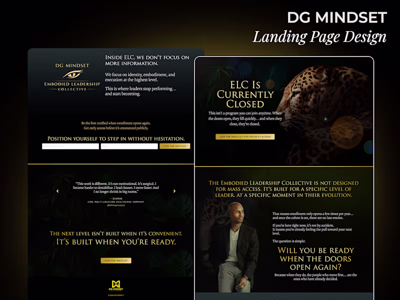 Cover image for Kajabi Waitlist Landing Page for Leadership Program