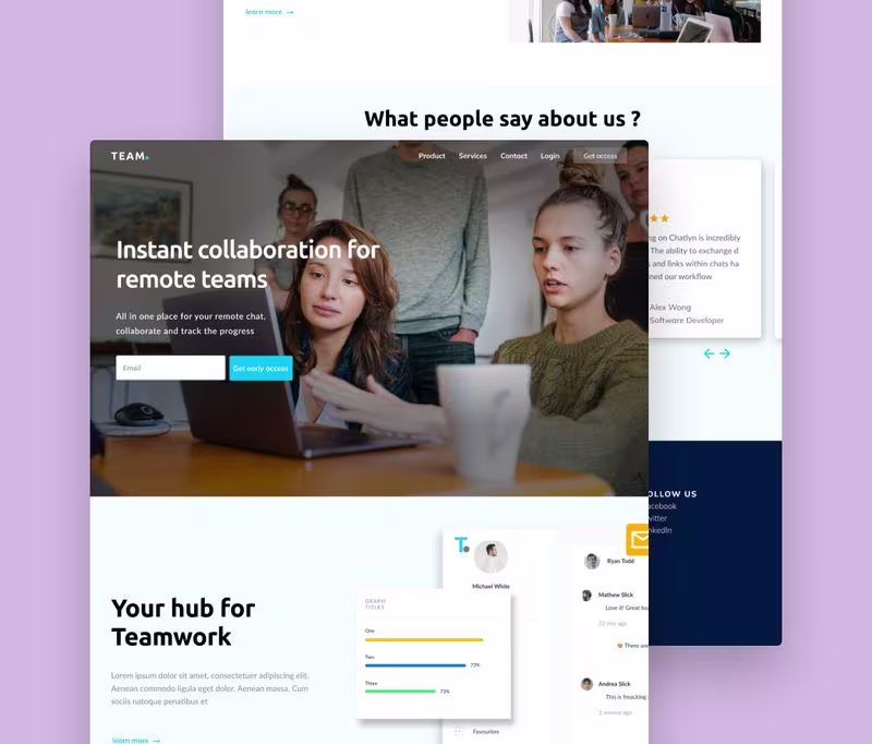 Cover image for Team App website