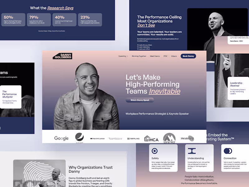 Cover image for Rebrand, web & presentation design for Danny Goldberg