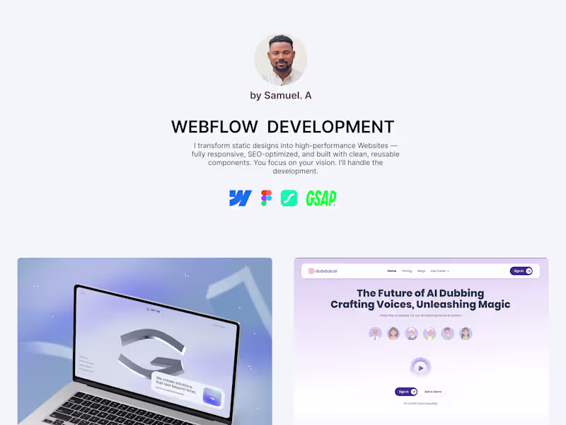 Cover image for Webflow • Website Development