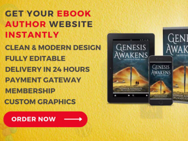 Cover image for Design clean ebook author, book author website development