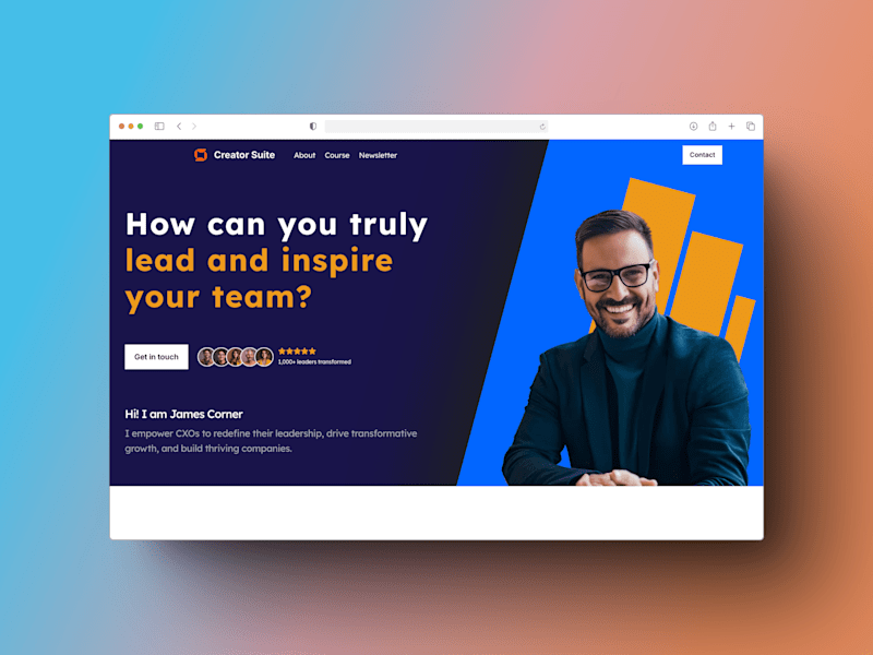 Cover image for Leadership Coach Website Template for Creatorsuite.co